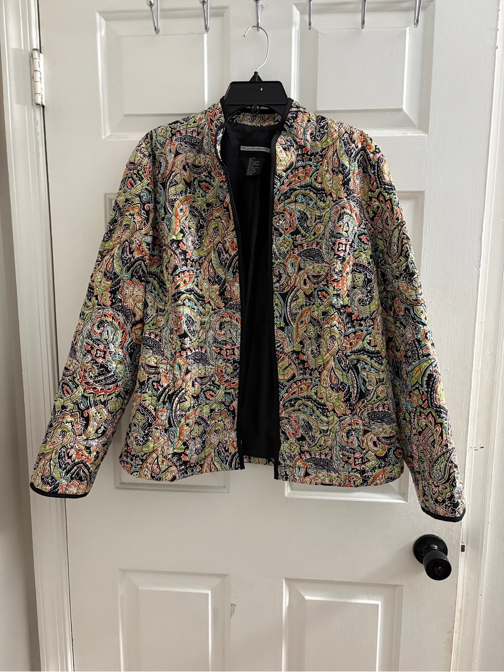Requirements Multicolor Paisley Quilted Blazer